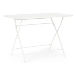 Tavolo pieghevole da esterno acciaio YVONNE Bianco (110x70x72cm) 0803600