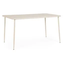 Tavolo da esterno acciaio YARA Fisso Champagne (140x80x74cm) 0803572