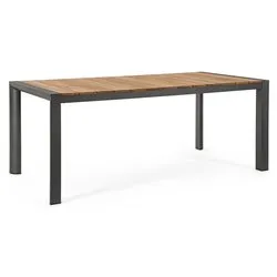 Tavolo da esterno legno CAMERON Fisso Antracite (180x90x75cm) 0663399