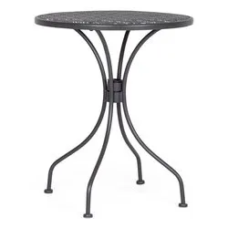 Tavolo da esterno acciaio LIZETTE Fisso Antracite (60x71cm) 0802973