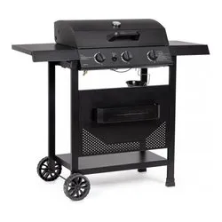 Barbecue GPL 3 bruciatori con griglia, forno LOUIS Nero 0790316