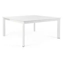 Tavolo da esterno alluminio KONNOR Allungabile Bianco (160x110x77,5cm) 0662754