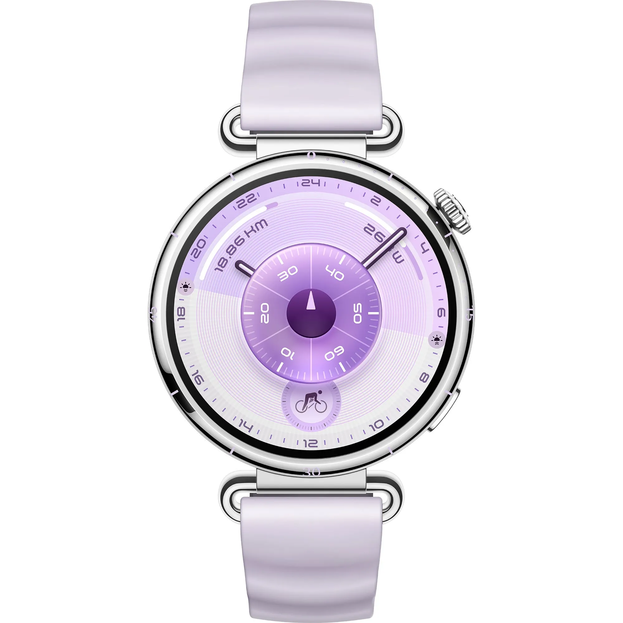 WATCH GT6, Cassa 41mm in acciaio inossidabile e cinturino viola. Compatibile con iOS e Android. Fino a 14 giorni di autonomia., Smartwatch