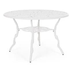 Tavolo da esterno alluminio VICTORIA Fisso Bianco (110x71,5cm) 0806070