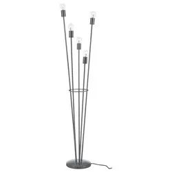Lampada da terra FIACCOLA Argento (5 luci - 300 W - E27) (34x30x155cm) 0826462