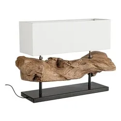 Lampada tavolo KLETA Bianco (1 luce - 60 W - E27) (75x25x55cm) 0826484