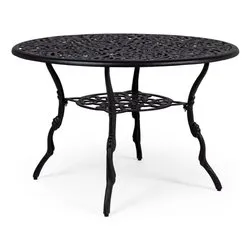 Tavolo da esterno alluminio VICTORIA Fisso Antracite (110x71,5cm) 0806071