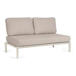 Divano alluminio, tessuto GERALD 2 posti lineare Pelican 0663661