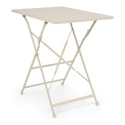 Tavolo pieghevole da esterno acciaio YASMIN Champagne (50x70x71cm) 0803596