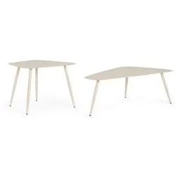 Set tavolini esterno acciaio YVONNE Svas Champagne 0803582
