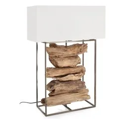 Lampada tavolo KUBI Bianco (1 luce - 60 W - E27) (54x20x76cm) 0826622