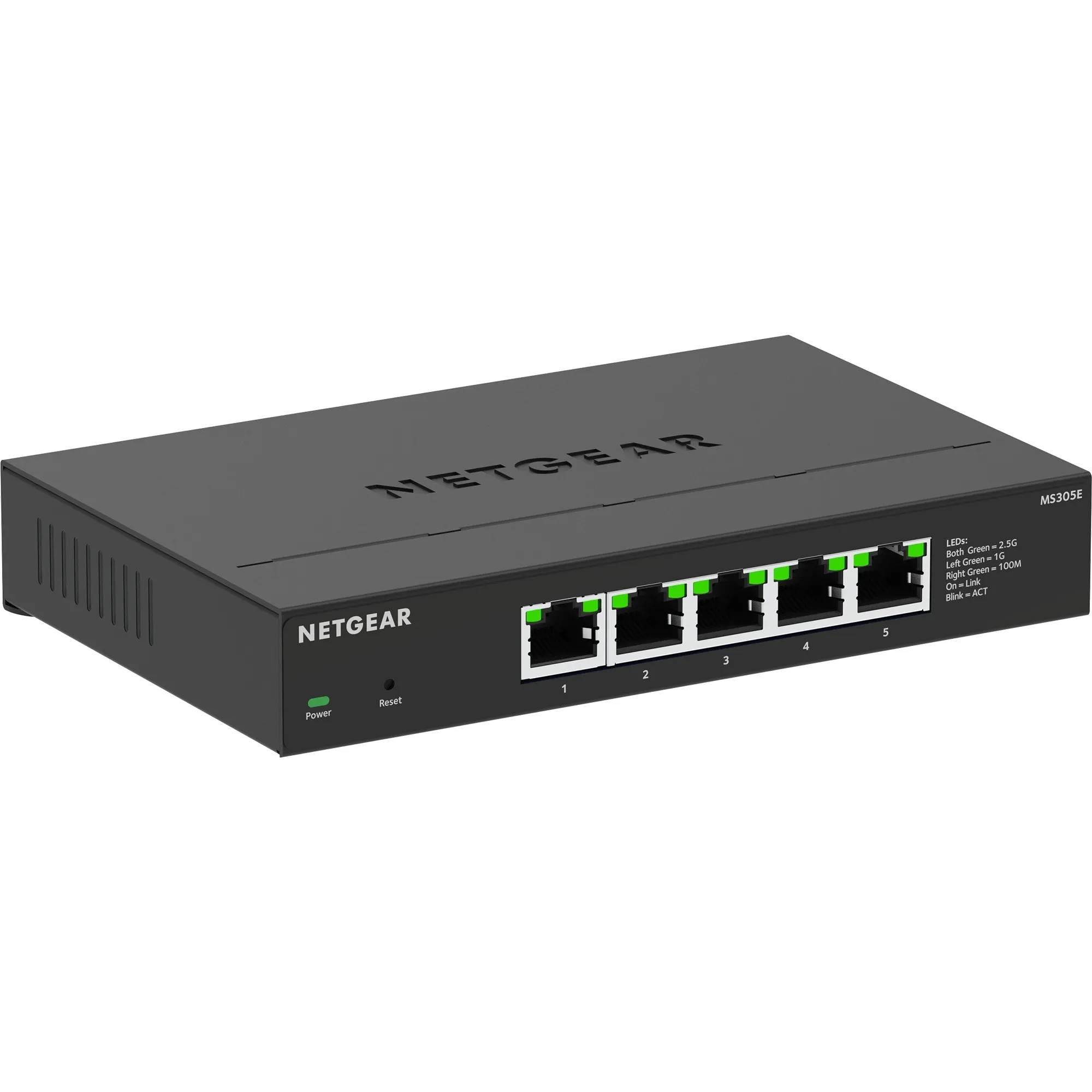 MS305E Non gestito 2.5G Ethernet (100/1000/2500) Nero, Interruttore