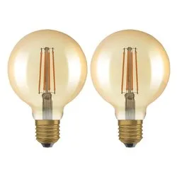 Set lampadine led globo (2 pz - E27 - 725 lumen - 6,5 W - Bianco caldo) VINTAGE 1906 LED CLASSIC GLOBE DIMMABLE