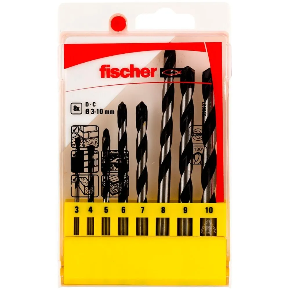 Set di punte per calcestruzzo CTS 8, D-C Set, 3-10mm, Drill bit set