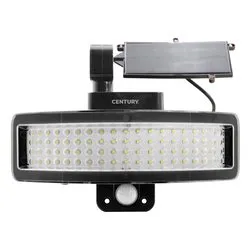 Proiettore con sensore presenza solare GIRASOLE Nero (1 luce - 800 Lumen - 7 W - Bianco neutro) (IP65) (28,5x15,5x18,2cm) GRS 072840