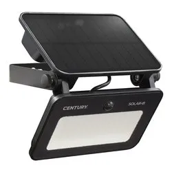 Proiettore con sensore presenza solare SOLAR B Nero (1 luce - 800 Lumen - 8 W - Bianco CCT) (IP65) (14,3x18,2cm) SLB 071400