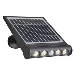 Proiettore con sensore presenza solare GENIUS Nero (1 luce - 950 Lumen - 8 W - Bianco neutro) (IP65) (21,4x7,6x24,3cm) GNS 081240