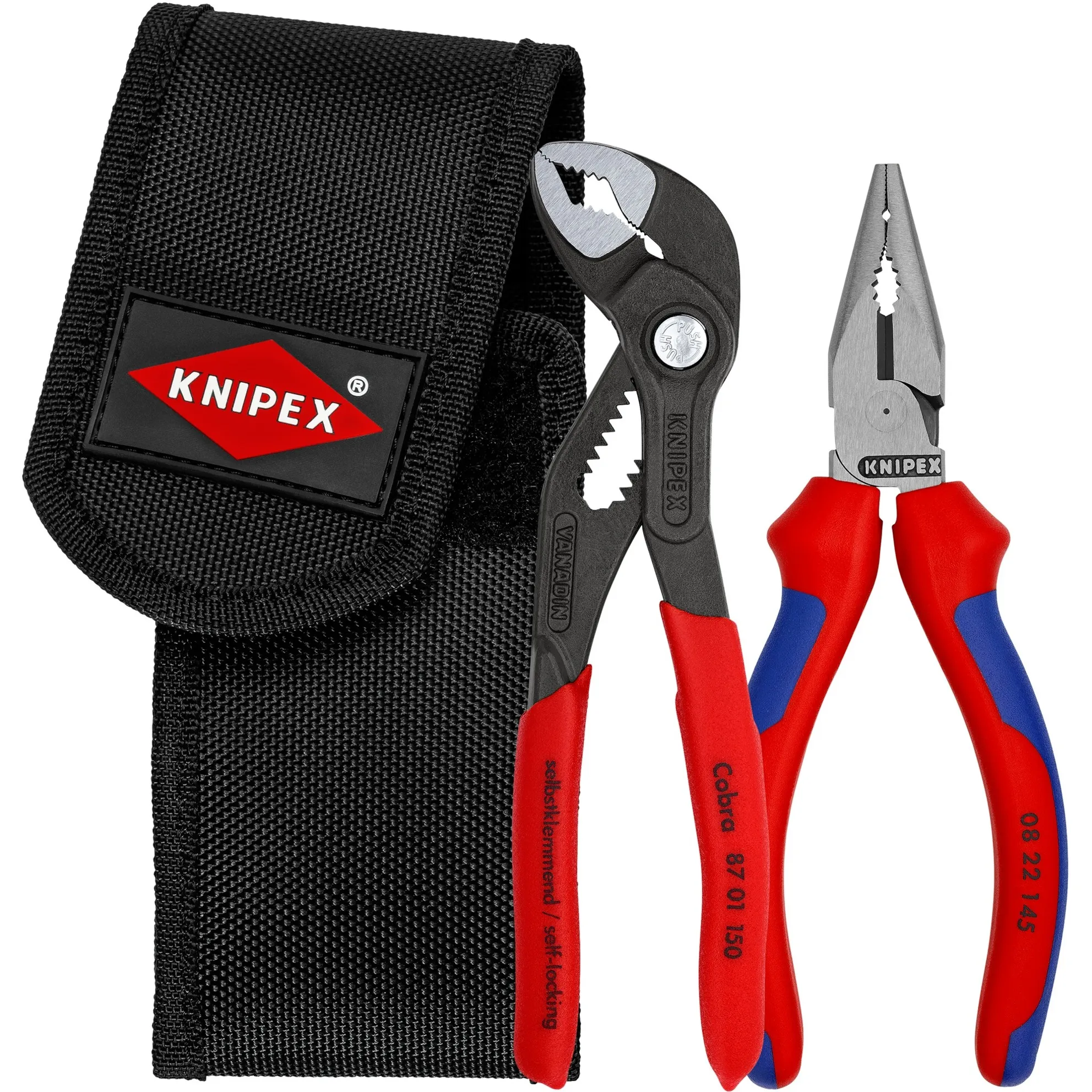Set mini pinze, in cintura porta attrezzi, Set pinze