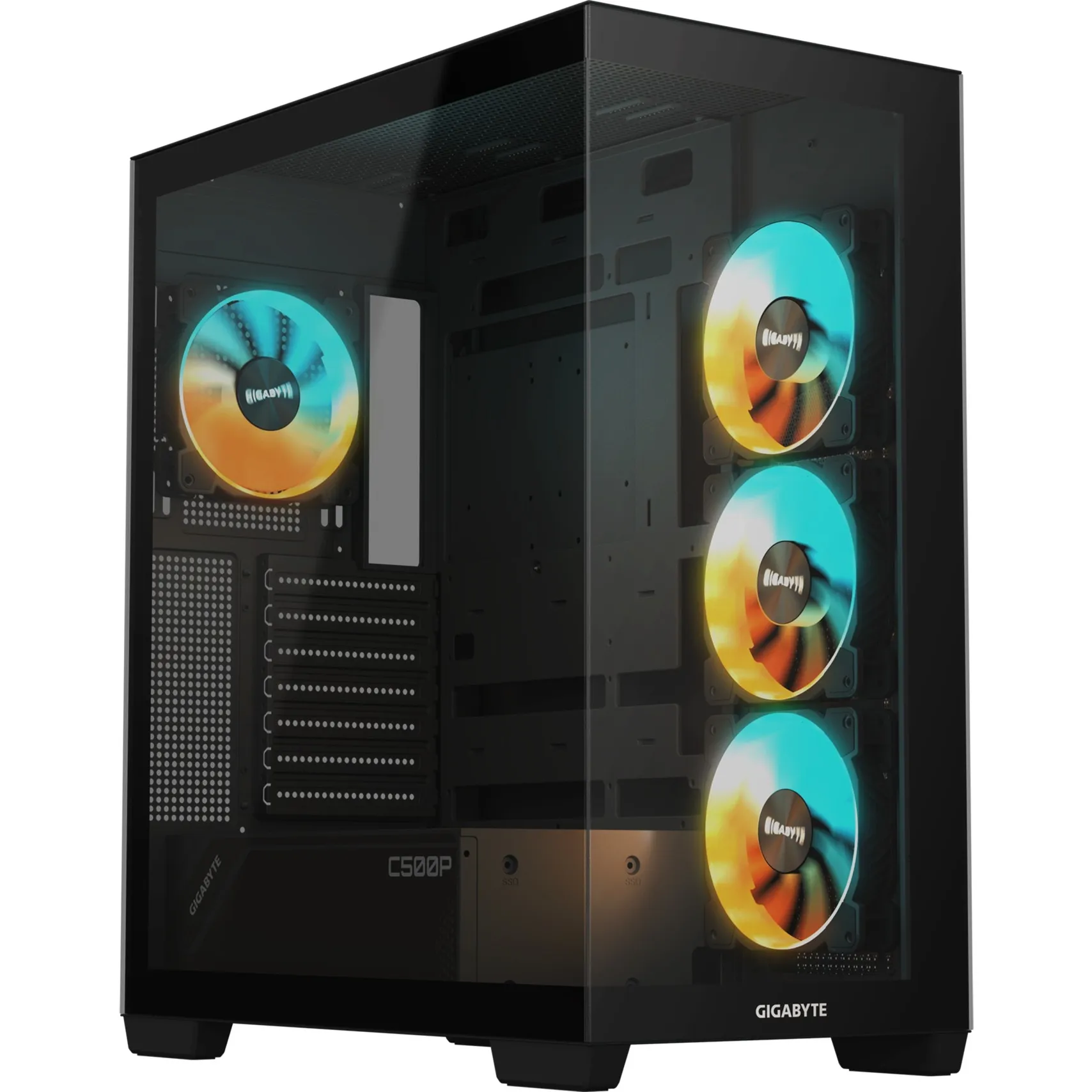 C500 PANORAMIC STEALTH Midi Tower Nero, Chassis Tower