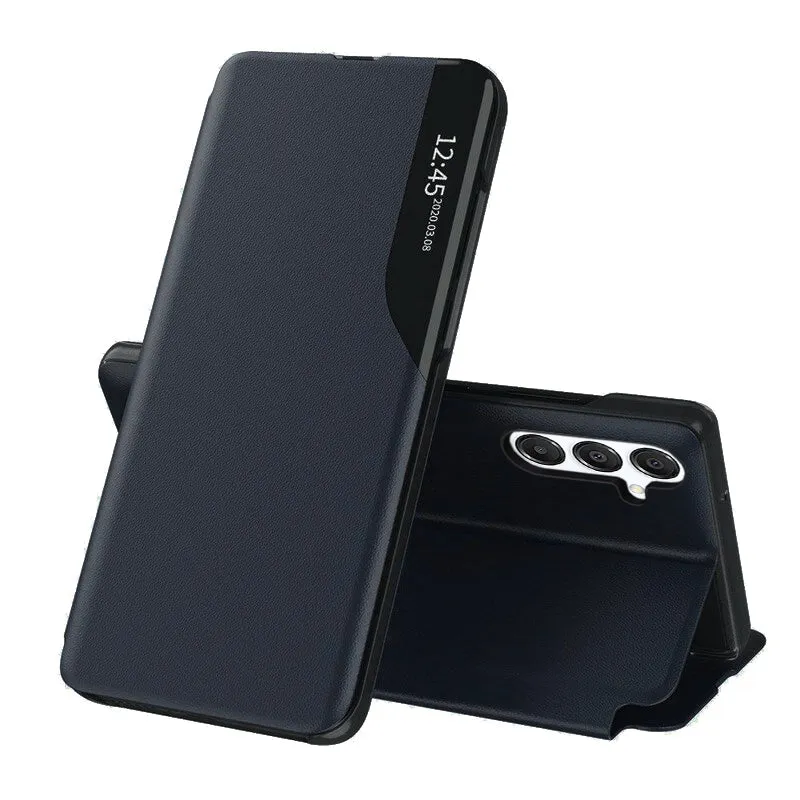 Custodia per Samsung Galaxy S25 FE, Techsuit, eFold, Blu Scuro