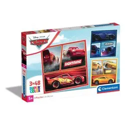 Puzzle 3x48 pz Super Color 5a+ (21x20,5cm) DISNEY CARS 25305