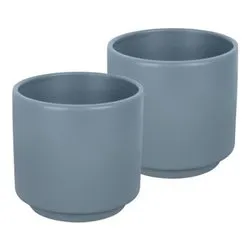 Set tazzine campeggio antislip 2 pz (5,5x5,5cm) melamina DOLOMIT Denim 0830031C C28