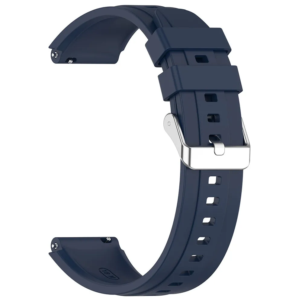 Cinturino Techsuit W075 per Huawei Watch / Garmin Watch Series, 18mm, Blu Navy