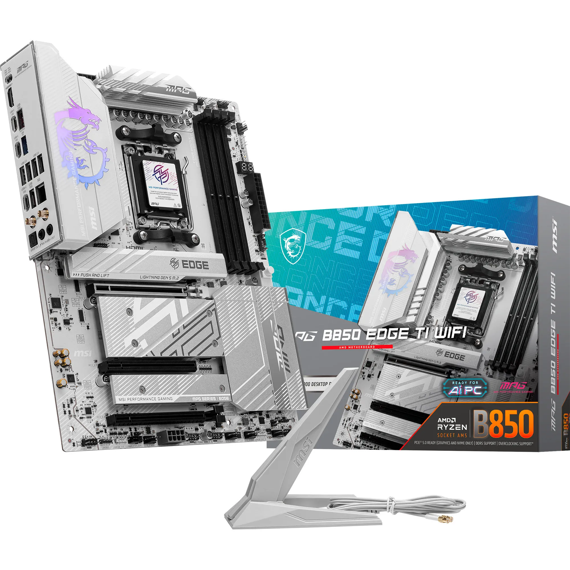 MPG B850 EDGE TI WIFI scheda madre AMD B850 Socket AM5 ATX