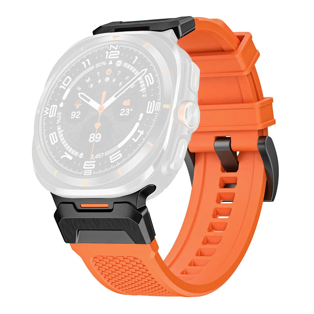 Cinturino Techsuit W068 per Samsung Galaxy Watch Ultra Series, Arancione Nero