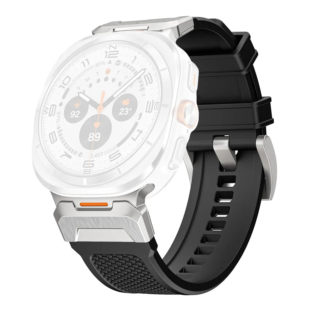 Cinturino Techsuit W068 per Samsung Galaxy Watch Ultra Series, Nero Argento