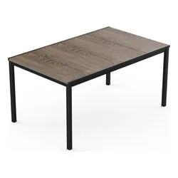 Tavolo da esterno polipropilene PORTO Fisso Black e Ashwood (159x95x75,4cm) 260567