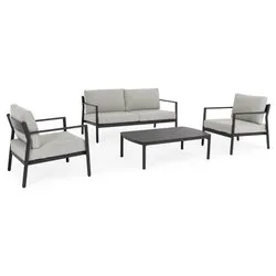 Set da esterno alluminio SIRIUS 4 posti Antracite 0664121