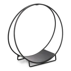 Porta legna acciaio (70x28,5x71cm) RONNY Nero 0723990