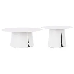 Set tavolini esterno alluminio BRYAN Bianco 0663953