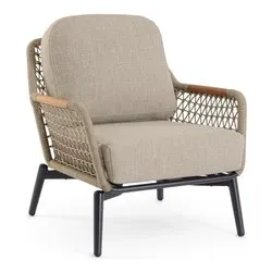 Poltrona alluminio, olefin EULERO Antracite 0663933