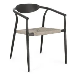 Sedia con braccioli alluminio, sintetico LINARES Antracite 0666111