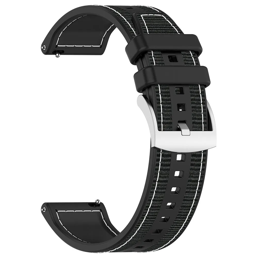 Cinturino Techsuit W051 per Huawei Watch / Xiaomi Watch Series, 22mm, Nero