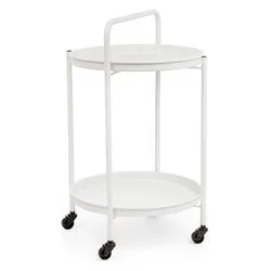 Tavolino da esterno acciaio AUSTIN Bianco (44,5x70cm) 0804941