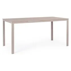 Tavolo da esterno polietilene SARITA Fisso Tortora (156x78x74cm) 0650063