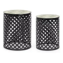 Set tavolini esterno ceramica LOIRE 0805087