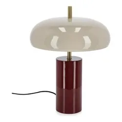 Lampada tavolo BANKERS Beige e Rosso (2 luci - 46 W - E14) (30x40cm) 0826723
