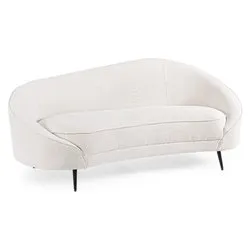 Divano poliestere COSTANCE 3 posti lineare Bianco 0743940