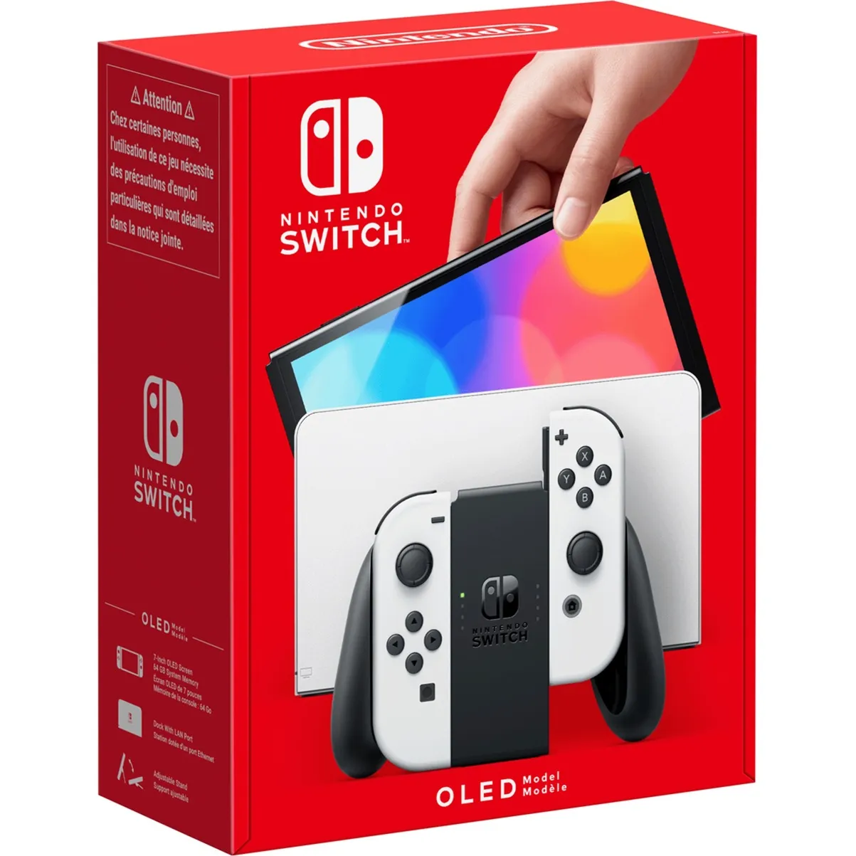 Switch (modello Oled) Bianco, schermo 7 pollici, Console portatile