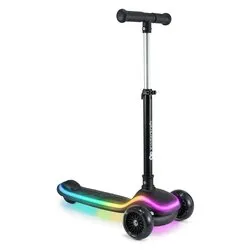 Monopattino bimbi 3 Ruote con luci led (max50Kg) RACKET Black KRRAKE00BLK0000