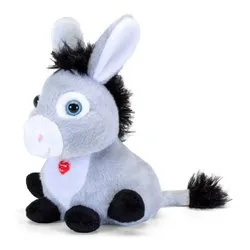 Peluche Asino (15x17x15cm) BUSSI Grigio 18190