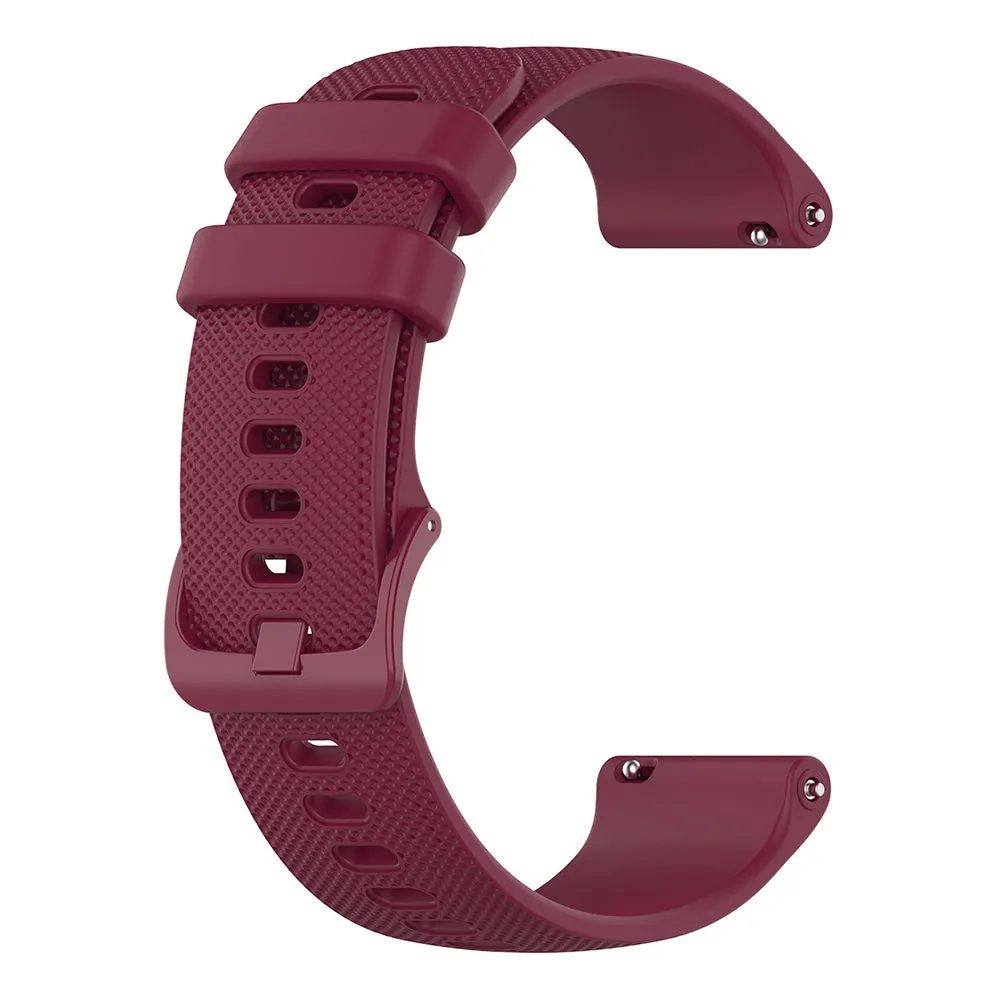 Cinturino Techsuit W006 per Huawei Watch / Garmin Watch Series, 18mm, Bordeaux