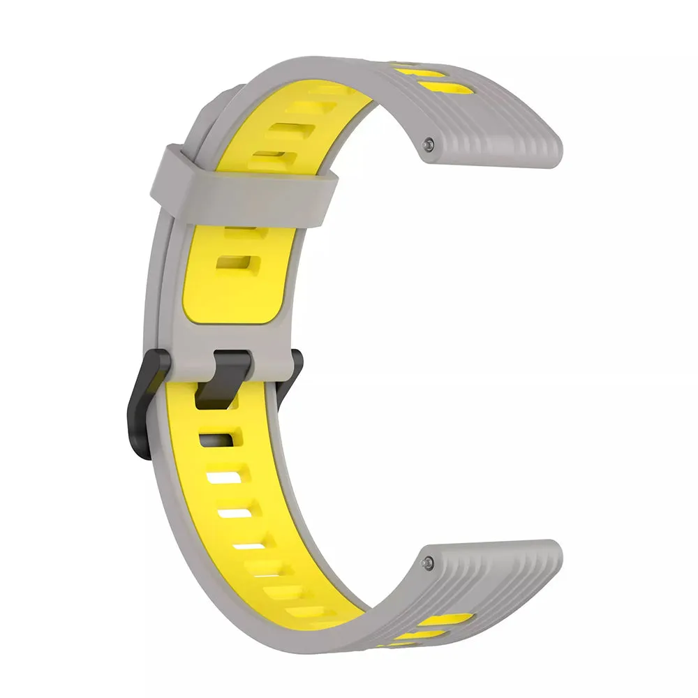 Cinturino Techsuit W002 per Huawei Watch / Xiaomi Watch Series, 22mm, Grigio