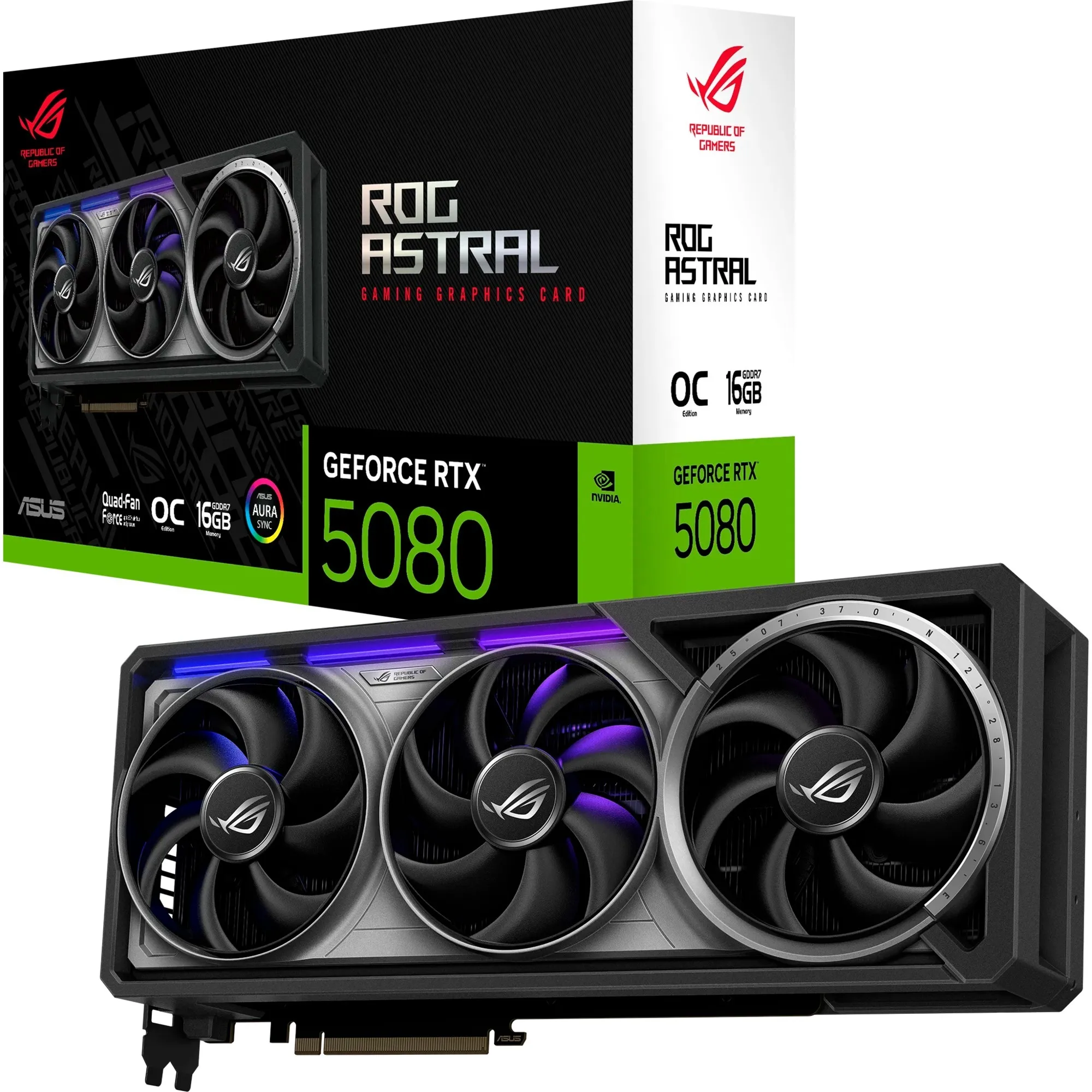 ROG Astral - -RTX5080-O16G-GAMING NVIDIA GeForce RTX 5080 16 GB GDDR7, Scheda grafica