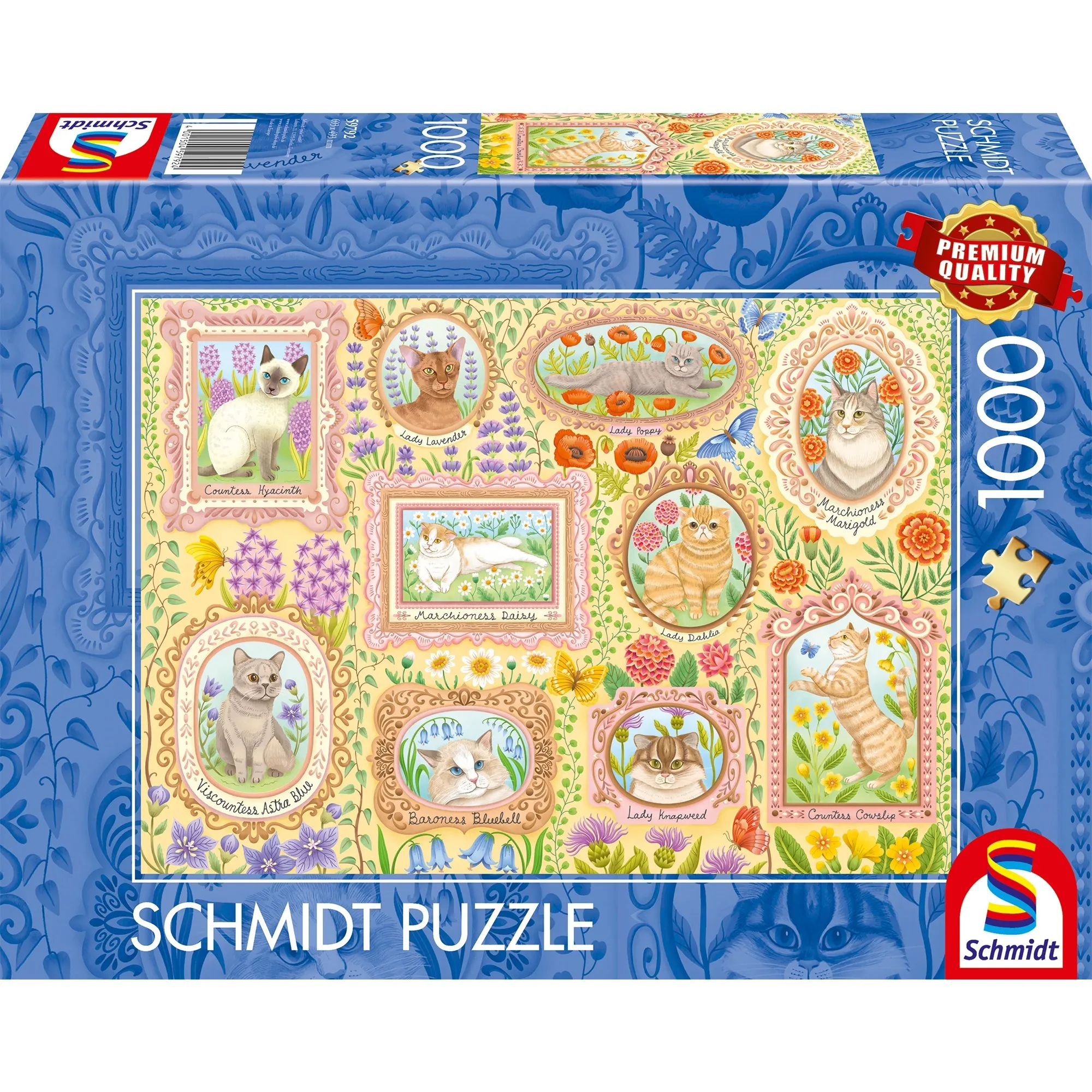 Gatti nobili in splendore floreale, Puzzle