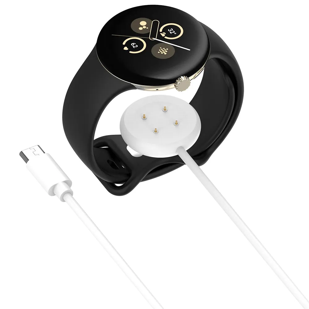 Cavo di Ricarica Techsuit THC5 per Google Pixel Watch 3 45mm / Watch 3 41mm, USB-C, Bianco